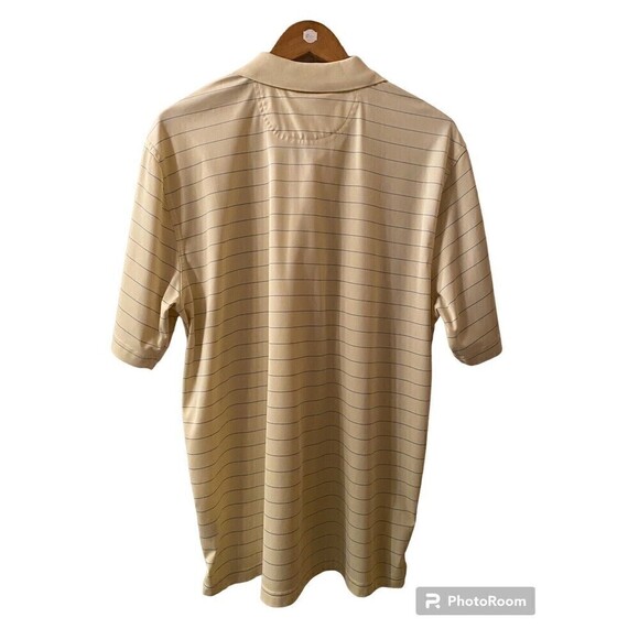 Men’s Greg Norman yellow stripe golf shirt size large - Picture 2 of 5